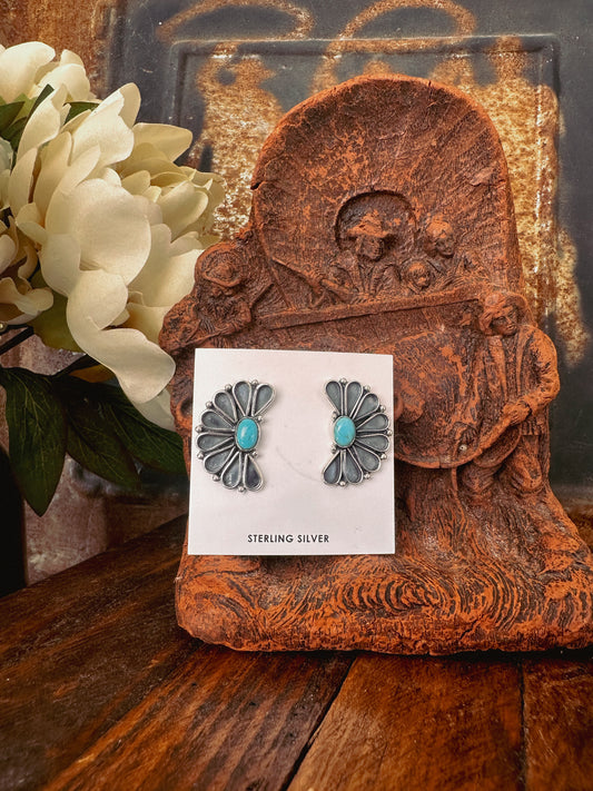 Jolie Fleur Turquoise Earrings