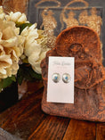 Load image into Gallery viewer, Taos Oval Concho Earrings with Turquoise
