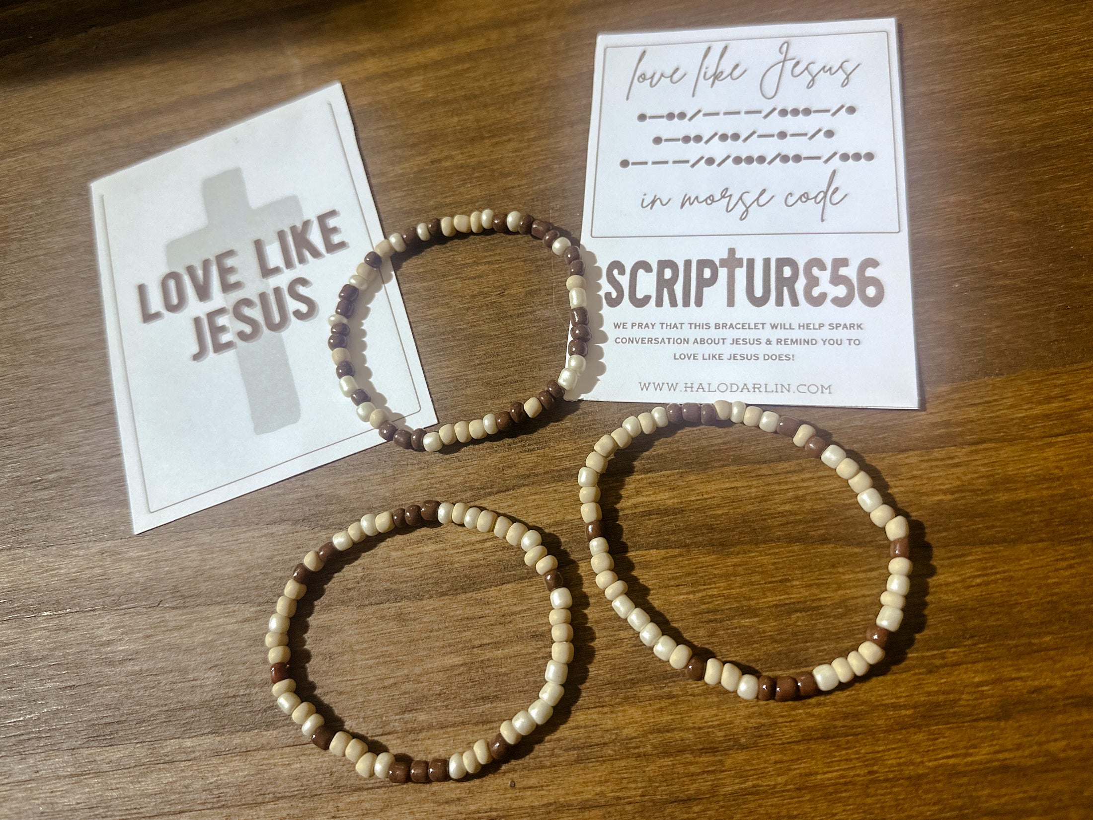 Love Like Jesus - Morse Code Stretchy Bracelet