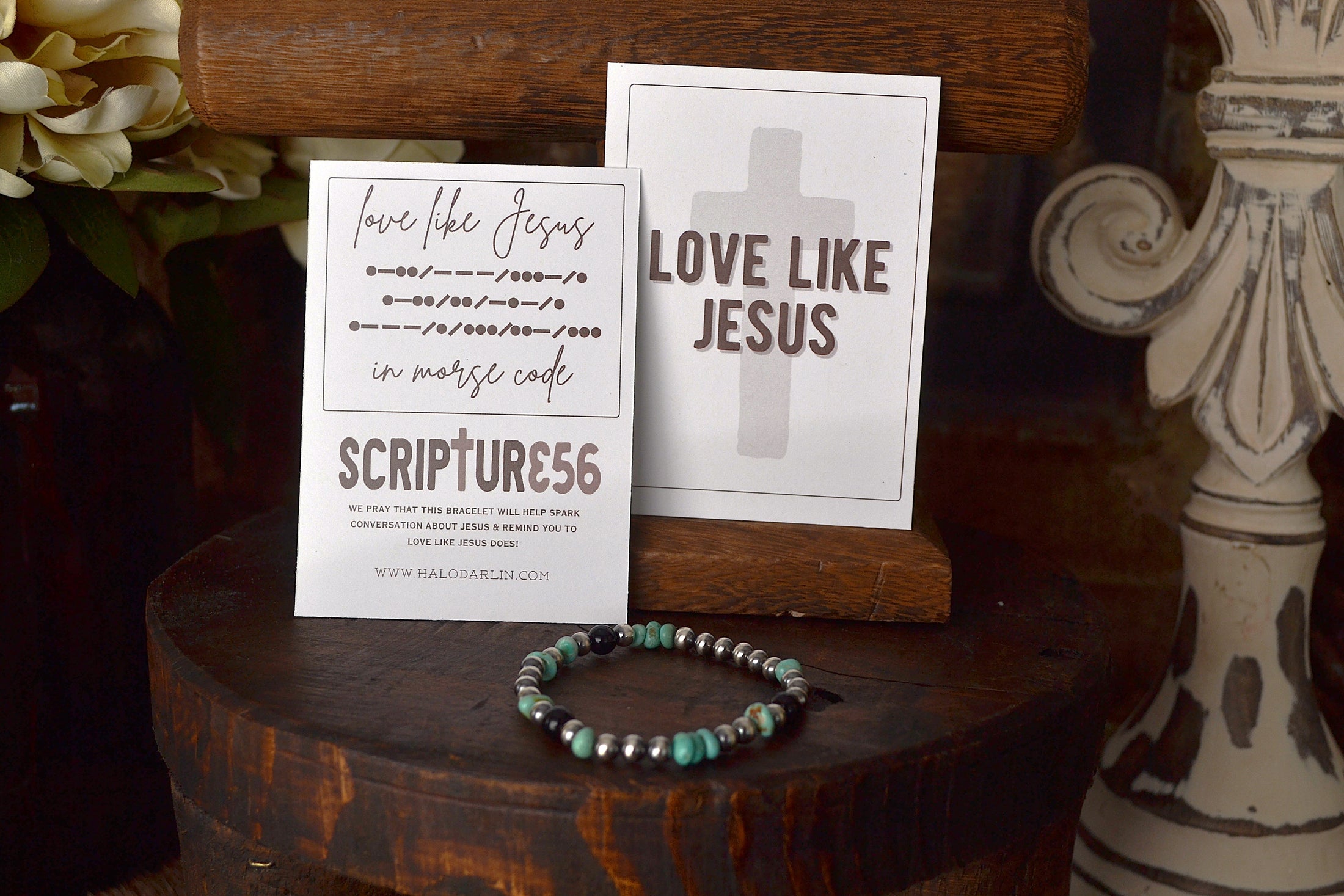 Love Like Jesus - Morse Code Genuine Bracelet