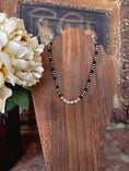 Load image into Gallery viewer, "Darlin" Sterling Silver Pearl and Black Oynx Necklace
