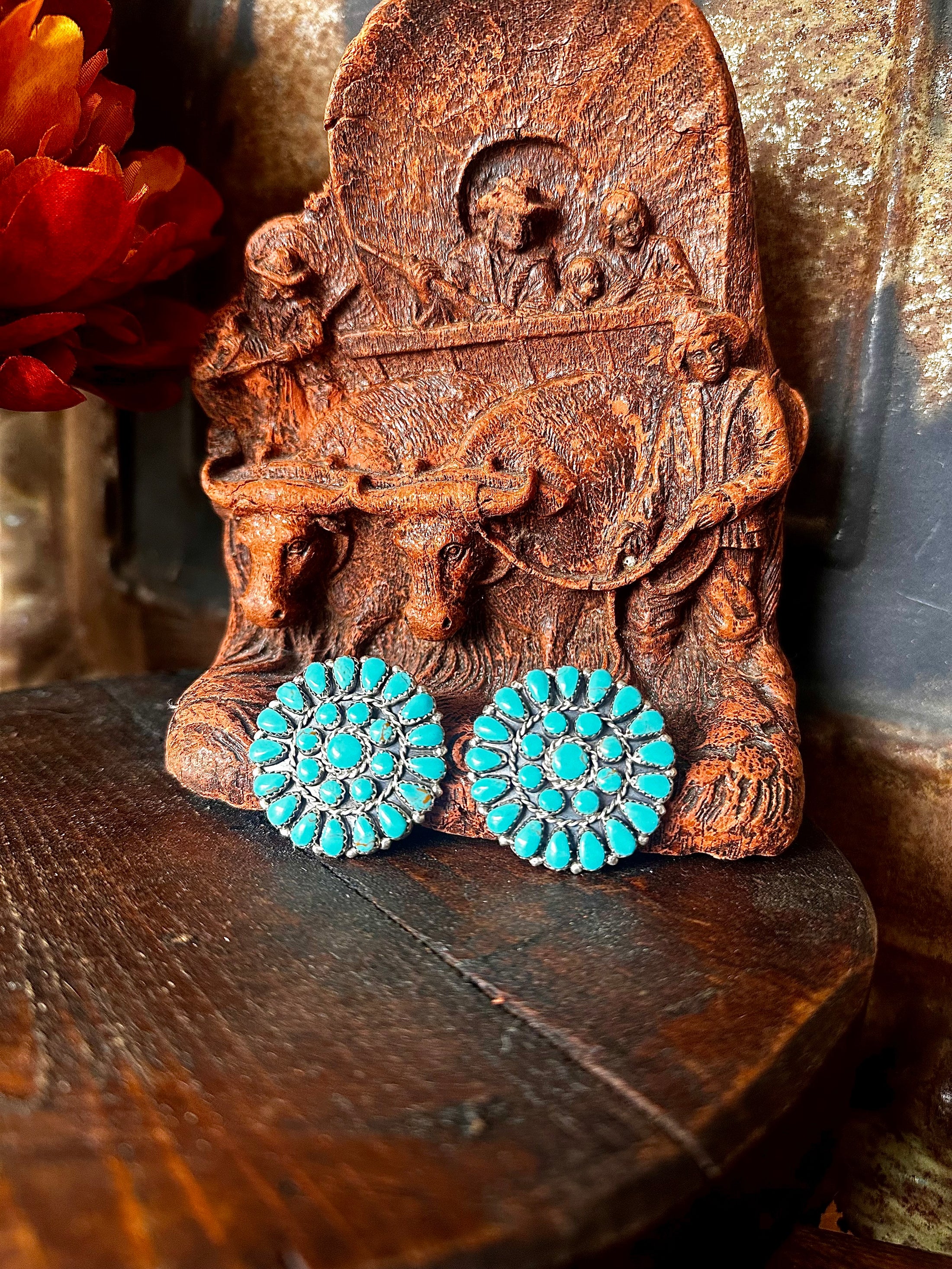 Archer Turquoise Cluster Earrings