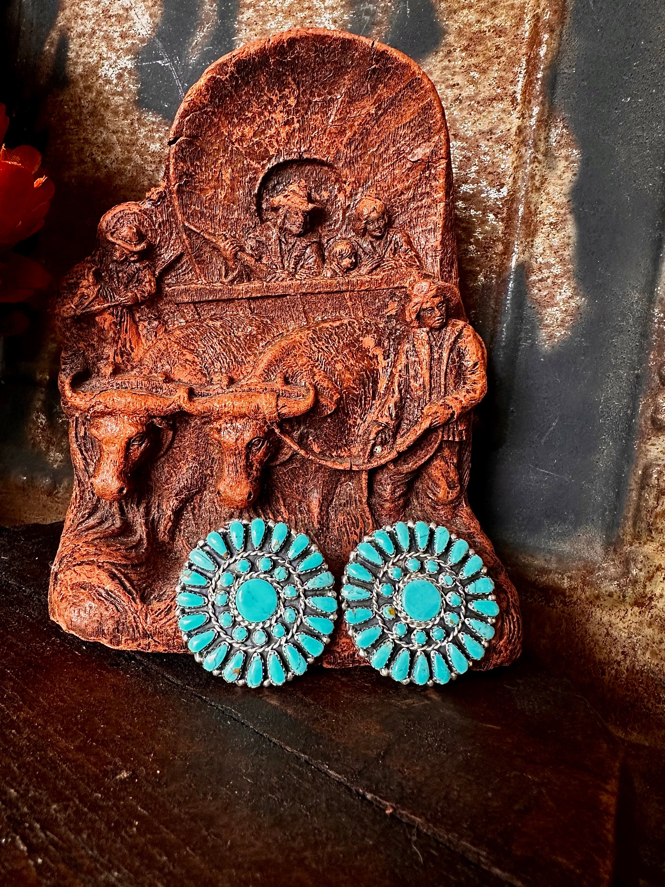 Albany Turquoise Cluster Earrings