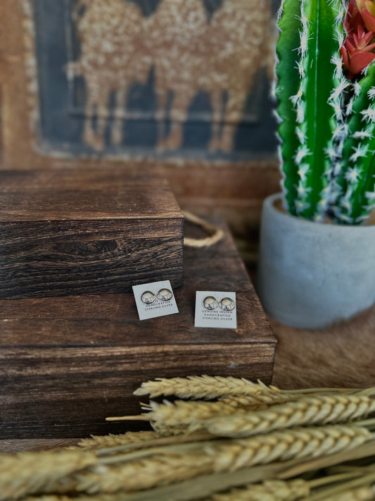 Sterling Silver Concho Studs