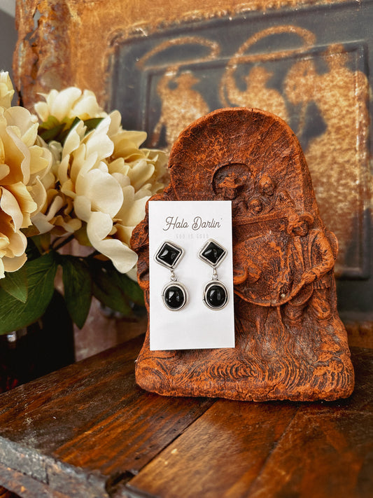 Ma Chérie Black Oynx Earrings