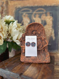 Load image into Gallery viewer, Je t'adore Pink Dahlia Cluster Earrings
