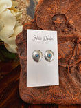 Load image into Gallery viewer, Taos Oval Concho Earrings with Turquoise
