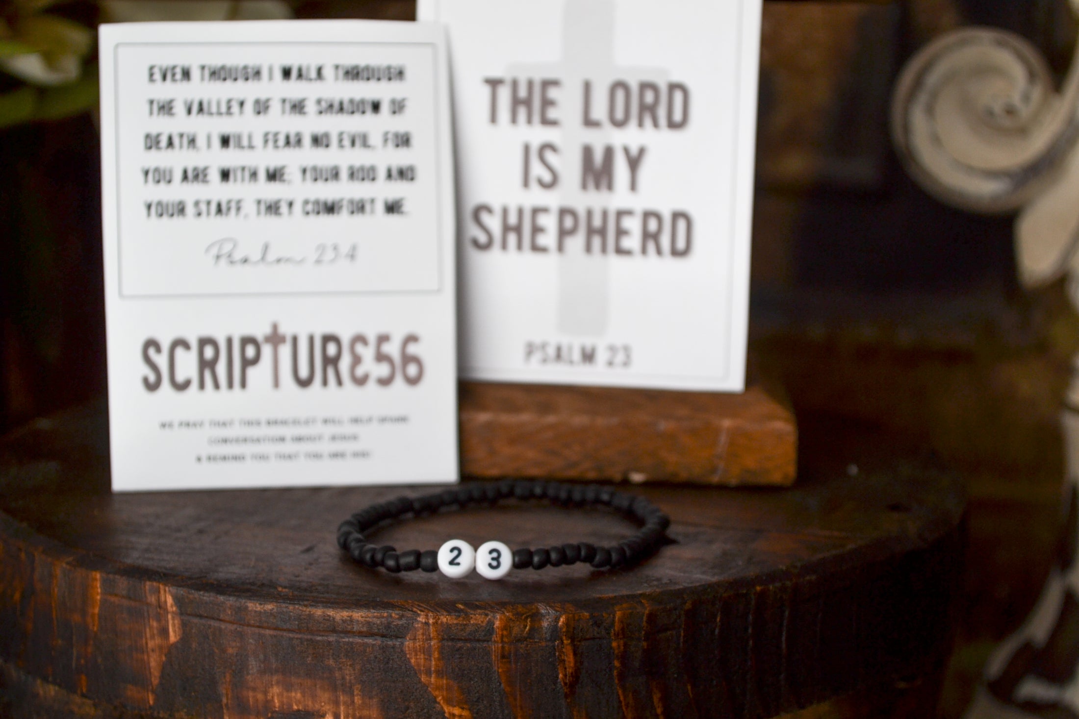 23 - The Lord is my Shephed Stretchy Bracelet SCRIPTUR356