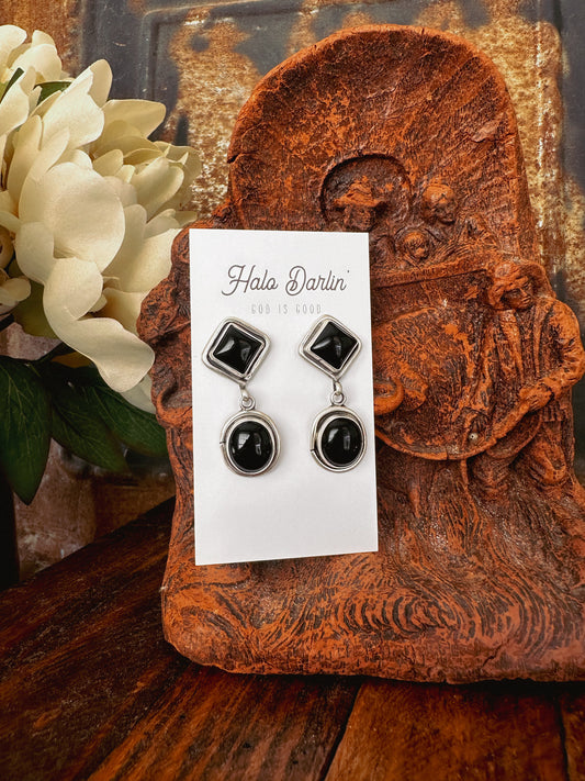 Ma Chérie Black Oynx Earrings