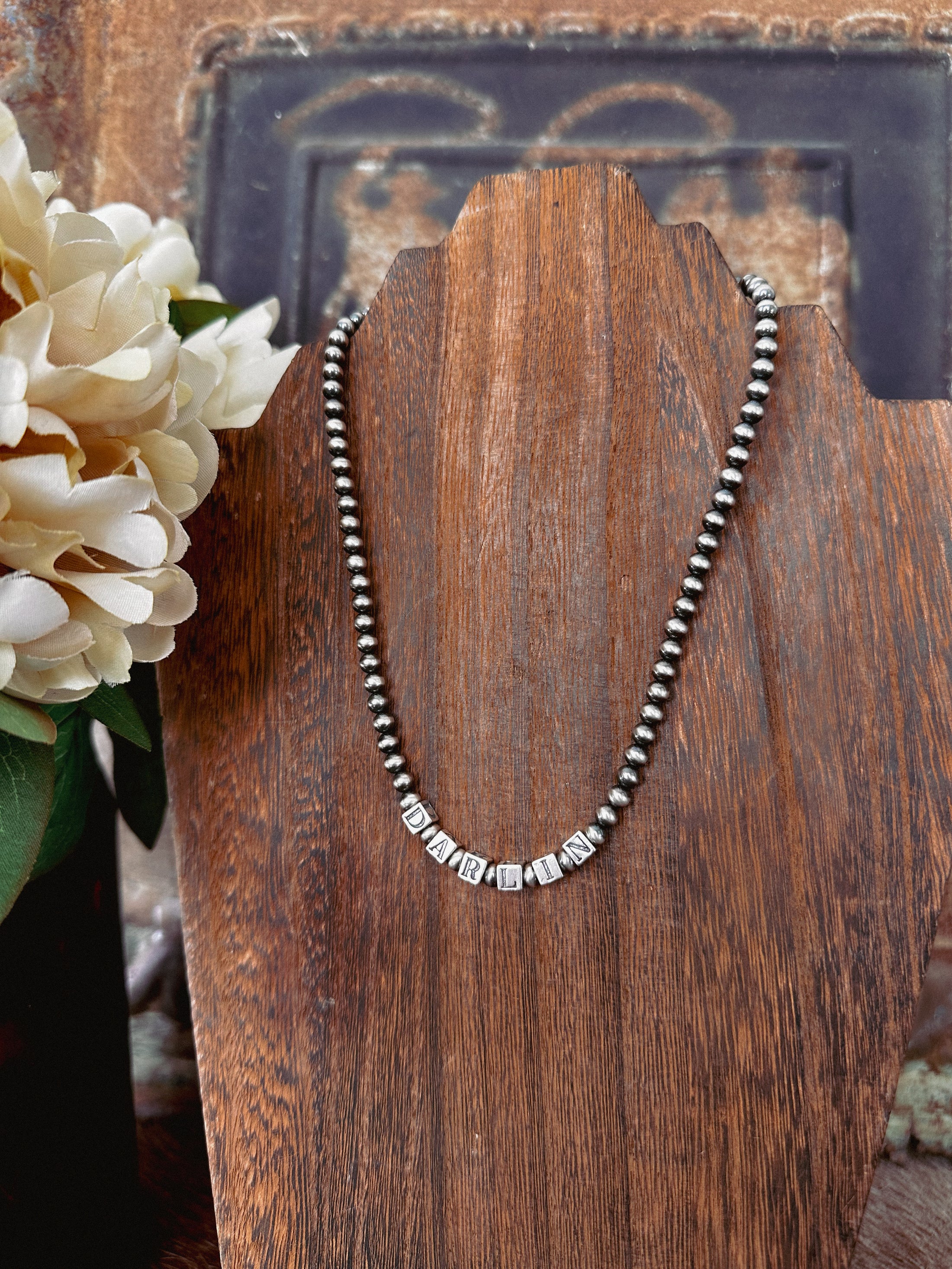 "Darlin" Sterling Silver Pearl Necklace