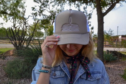 Boot Stitch Trucker Hat - Khaki