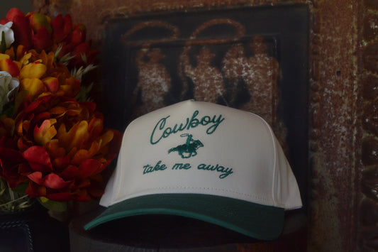 Cowboy Take Me Away Embroidered Hat