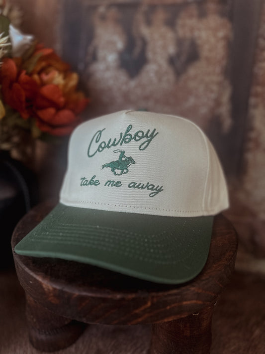 Cowboy Take Me Away Embroidered Hat